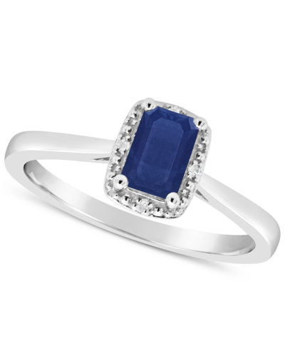 Macy's Sapphire (5/8 Ct. T.w.) And Diamond Accent Ring In Sterling Silver (also In Ruby)
