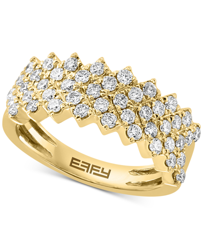 Effy Collection Effy Diamond Checkerboard Ring (1 Ct. T.w.) In 14k Gold In Yellow Gold