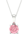 FOREVER GROWN DIAMONDS LAB-CREATED PINK DIAMOND SOLITAIRE 18" PENDANT NECKLACE (1/3 CT. T.W.) IN STERLING SILVER