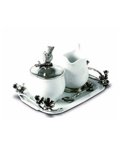 Vagabond House Stoneware Creamer Set In Pewter