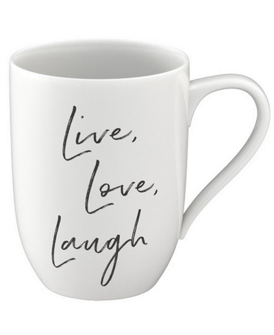Villeroy & Boch Live Laugh Love Statement Mug In White