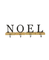 Northlight Set Of 4 Metal And Wood Noel Christmas Stocking Holder In Black