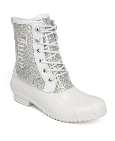 Juicy Couture Women's Talos Glitter Rain Boots In White