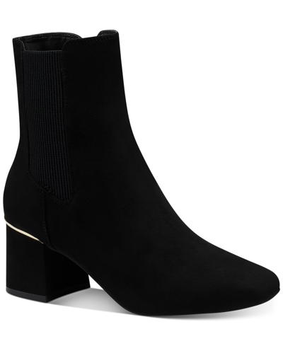 Alfani Women's Rockee Square-toe Booties, Created For Macy's In Black