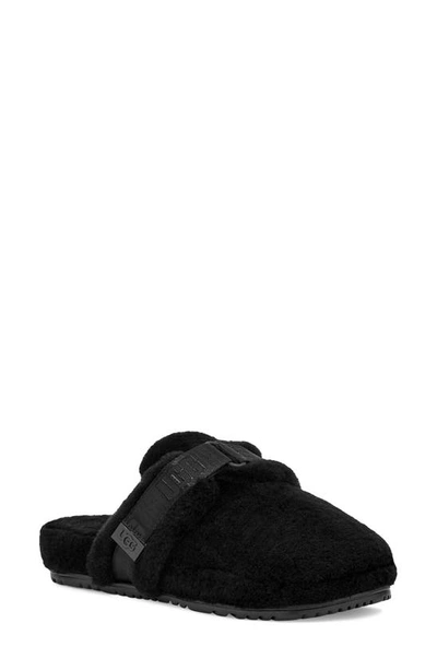 Ugg Fluff It Slipper With Genuine Shearling Lining In Black