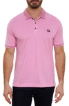Robert Graham Archie Short Sleeve Polo In Light Pink