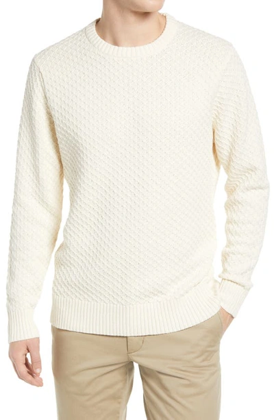 The Normal Brand Cotton Piqué Sweater In Ivory