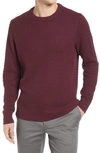 The Normal Brand Cotton Pique Sweater In Oxblood