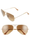 Ray Ban Standard Original 58mm Aviator Sunglasses In Brown