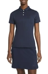 Nike Dri-fit Victory Women's Golf Polo In Obsidian,black,black