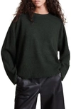 Allsaints Kiera Cashmere Blend Crewneck Sweater In Fern Green