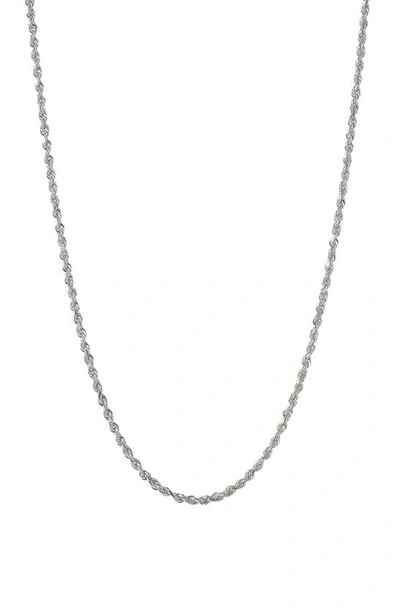 Awe Inspired Twisted Rope Chain Necklace In Sterling Silver