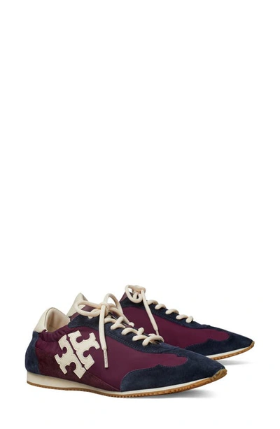 Tory Burch Tory Sneaker In Sedona Wine / Perfect Navy