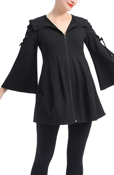 Kimi And Kai Lyla Flare Sleeve Maternity Jacket In Black