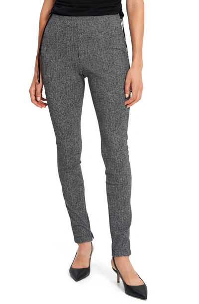 Theory Houndstooth Check Skinny Pants In Grey