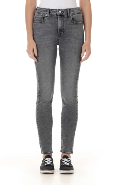 Modern American Soho High Waist Skinny Jeans In Titanium