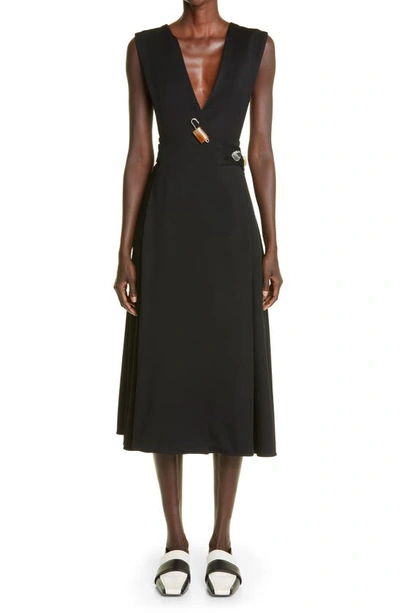 Proenza Schouler Stretch Virgin Wool Pinafore Dress In Black | ModeSens