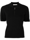 DION LEE ZIP-FRONT SHORT-SLEEVED POLO SHIRT