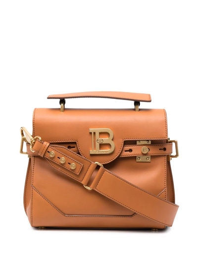 Balmain B-buzz 23 Tote Bag In Brown