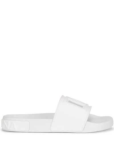 Dolce & Gabbana Dg Millenials Rubber Slides In Animal Print