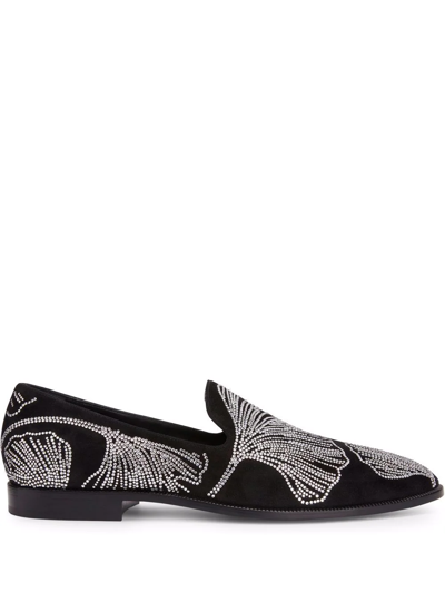 Giuseppe Zanotti Jareth Crystal-embellished Loafers In Black