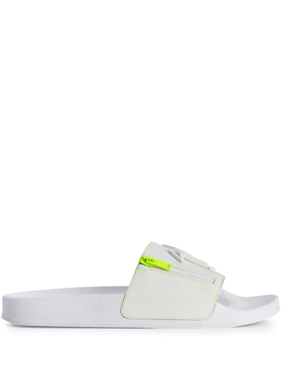 Giuseppe Zanotti Brett Logo Slides In Weiss
