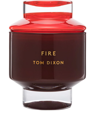 Tom Dixon Fire Large Scented Candle In Rot