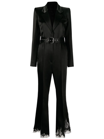 Peter Do Flame Belted Jumpsuit In Schwarz