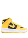 Nike Womens Black Varsity Gold Dunk High Up Leather High-top Trainers 4 In Black/ Varsity Maize