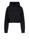Attico Maeve Interlock Cotton Jersey Hoodie In Black