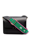 MARNI CONCERTINA LEATHER SHOULDER BAG