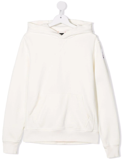 Parajumpers Teen Jersey Logo Hoodie In White
