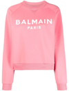 Balmain Loged Cotton Sweatshirt In Default Title