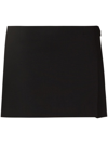 Miaou Micro Front-slit Miniskirt In Black