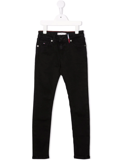 Tommy Hilfiger Junior Kids' Nora Super Skinny Jeans In Black