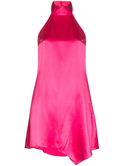 Reformation Briea Halterneck Dress In Pink