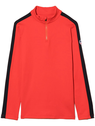 Fusalp Teen Alpimi Jr Ii Side-stripe Sweatshirt In Red