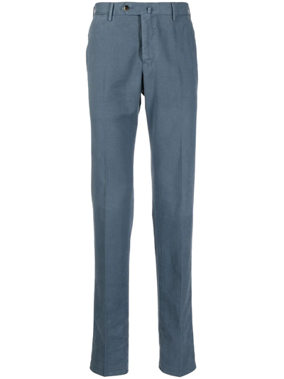 Pt01 Slim-cut Trousers In Blue