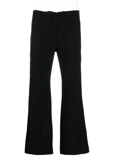 Casablanca Two-tone Knitted Trousers In Black