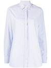 Golden Goose Women Striped Cotton Shirt In Blue