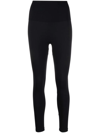 Wolford Midnight Grace Front-slit Jersey Leggings In Black