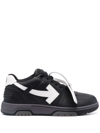 Off-white Out Of Office Low Leather Sneakers In Black - White