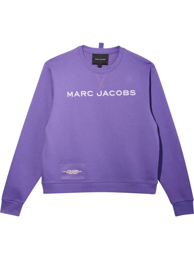 Marc Jacobs Purple Jersey Sweatshirt With Logo Print