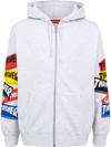 SUPREME THRASHER MULTI LOGO ZIP-UP HOODIE