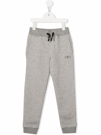 Ai Riders On The Storm Young Kids' Logo-print Cotton Track Trousers In Grey