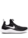 Nike Free Flyknit Colorblock Trainer Sneakers In Black