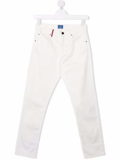 Fay Teen Straight Leg Jeans In White