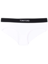 Tom Ford Signature Boy Short White Brief With Logo Waistband In Stretch-jersey Woman In White