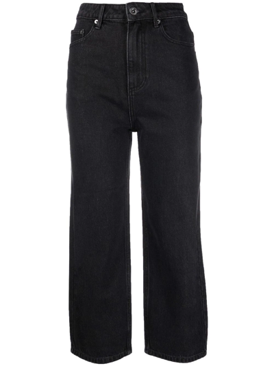 SELF-PORTRAIT STRAIGHT-LEG CROPPED JEANS