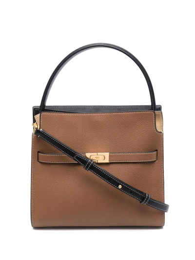 Tory Burch Lee Radziwill Double Bag In Brown